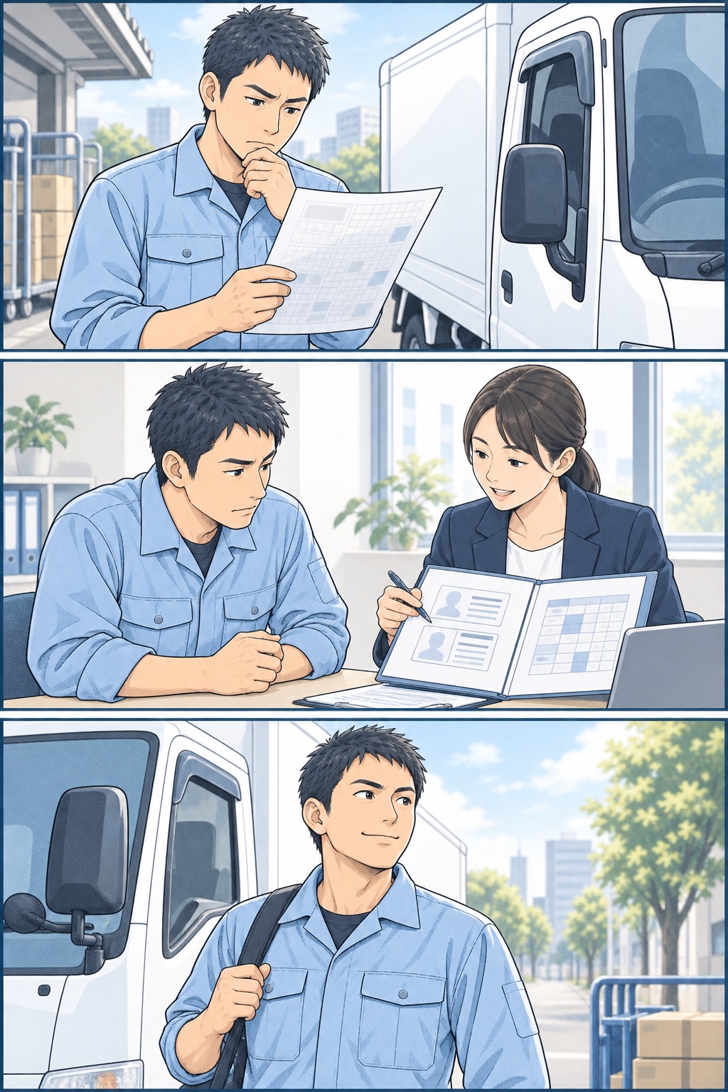 ドライバーの支援後を描いた漫画