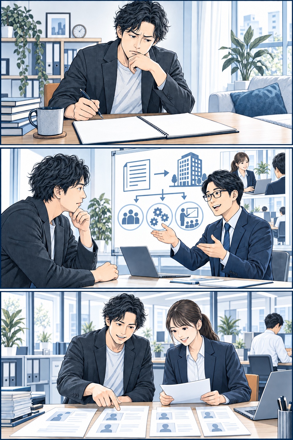 人材開業ソムリエの支援後を描いた漫画