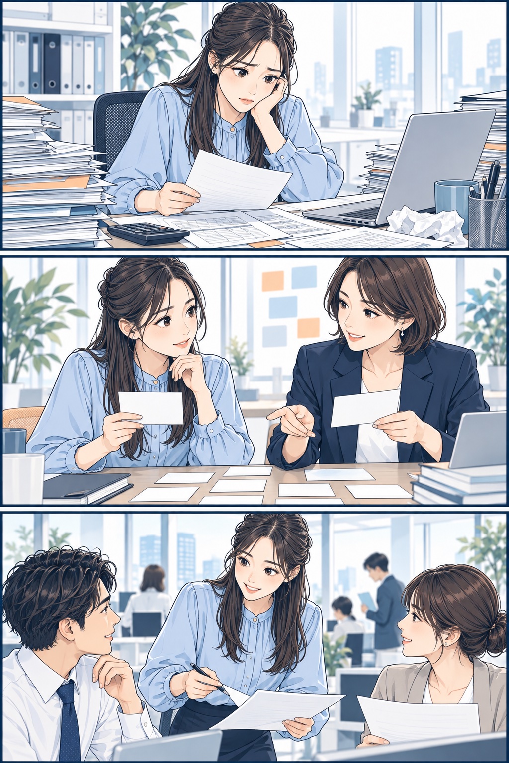 事務の転職相談の漫画