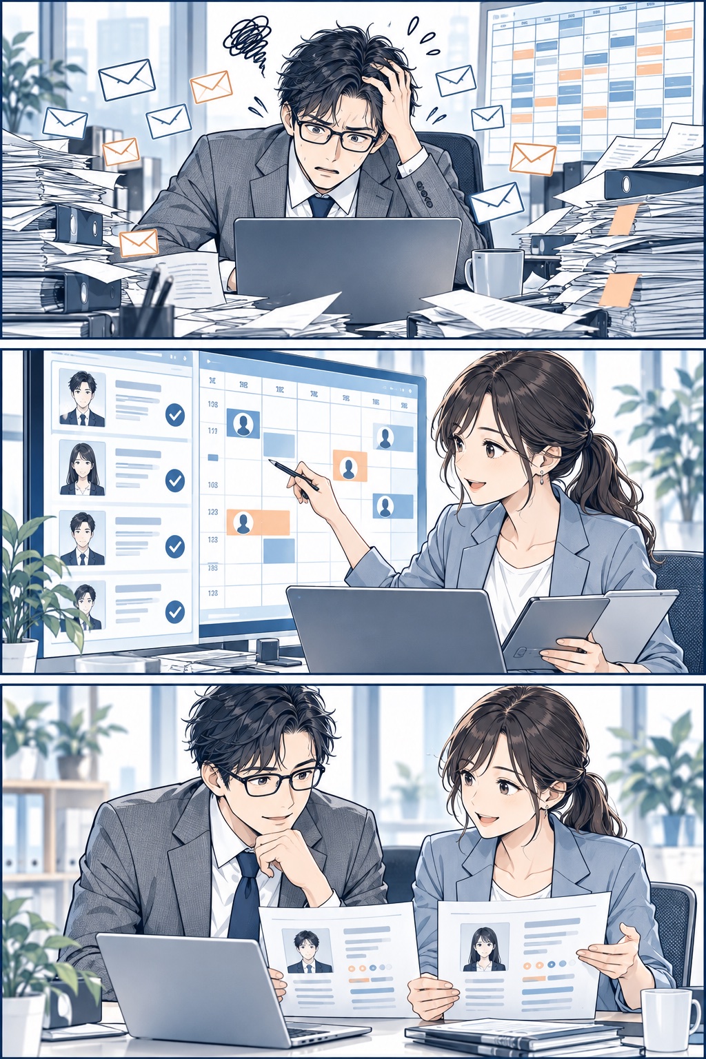 人材支援 まるっと委託0の支援後を描いた漫画