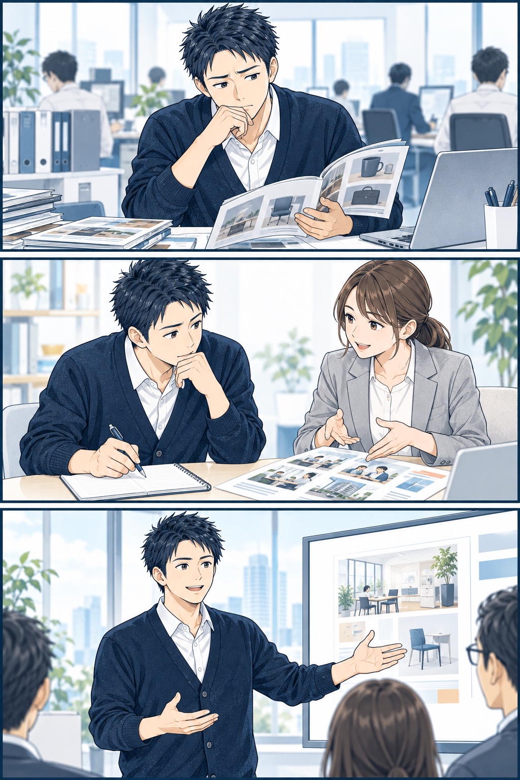 営業の支援後を描いた漫画