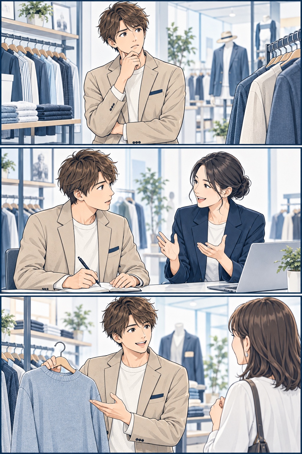 販売・サービス業の支援後を描いた漫画